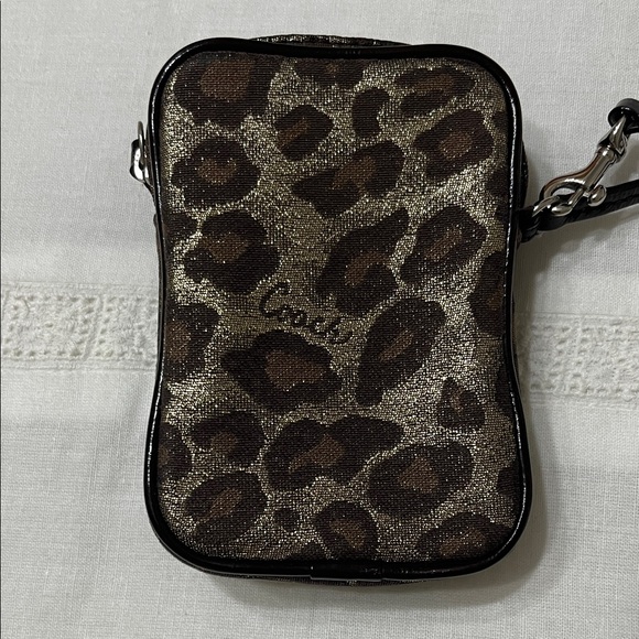 Coach Metallic Leopard Wristlet - Picture 2 of 2